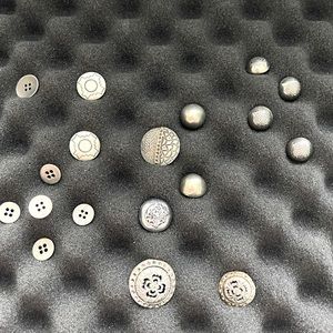 Pewter buttons lot of 18